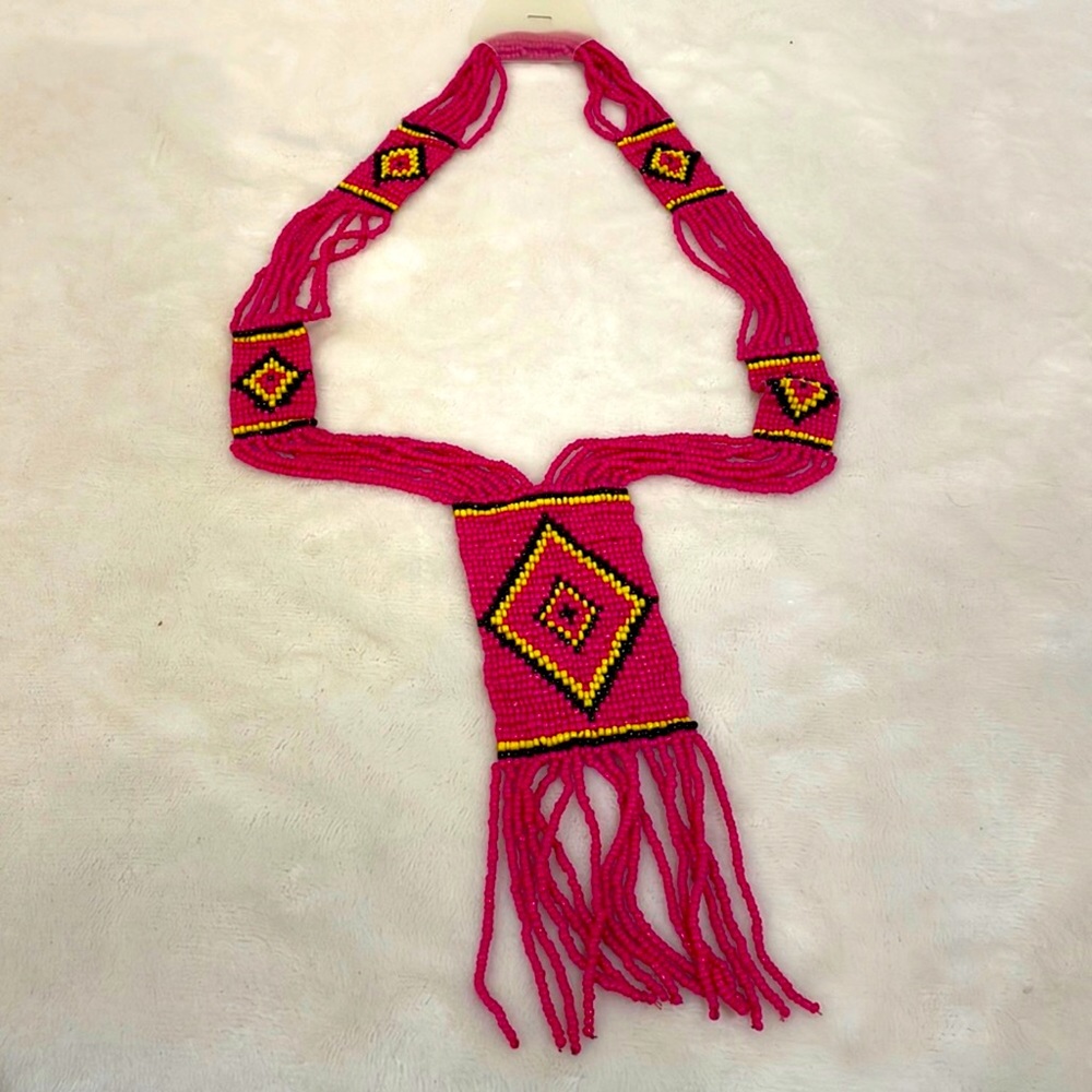 Western Long Beaded Necklace NWT
